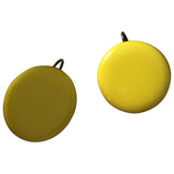 Non Signé / Unsigned yellow metal earrings