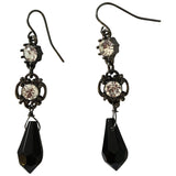 Guess black metal earrings