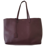 Saint Laurent shopping burgundy leather handbag