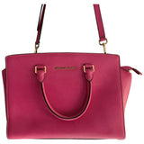 Michael Kors selma pink leather handbag