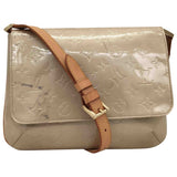 Louis Vuitton thompson beige patent leather handbag