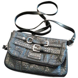 Guess black leather clutch bag