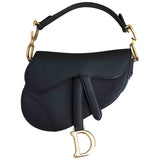 Dior saddle black leather handbag