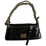Calvin Klein black patent leather handbag