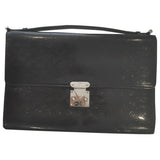 Louis Vuitton monceau black patent leather handbag