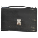 Louis Vuitton monceau black patent leather handbag