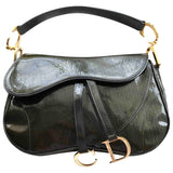 Dior saddle  patent leather handbag
