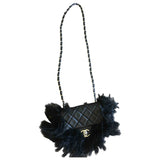 Chanel timeless/classique black leather handbag