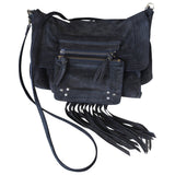 Jerome Dreyfuss lucien anthracite suede handbag