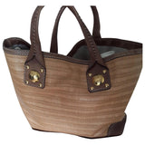 Gucci camel wicker handbag