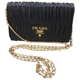 Prada black leather handbag