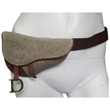 Dior saddle khaki cloth clutch bag