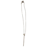 Dior silver metal necklaces