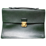 Louis Vuitton kourad khaki patent leather bag