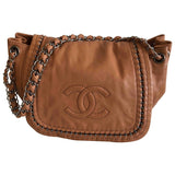 Chanel camel leather handbag