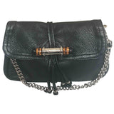Gucci black leather clutch bag