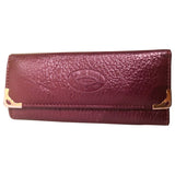 Cartier burgundy leather case
