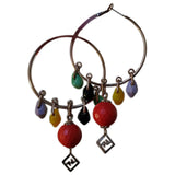 Fendi multicolour metal earrings