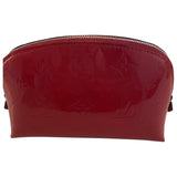 Louis Vuitton red patent leather travel bag