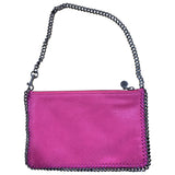 Stella Mccartney falabella pink cloth clutch bag
