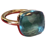 Pomellato nudo blue pink gold rings