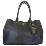 Prada black leather handbag