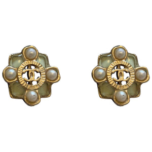 Chanel gold metal earrings