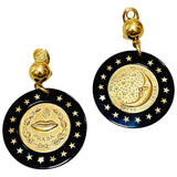 Prada gold plastic earrings