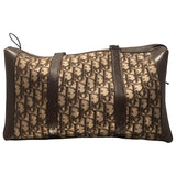 Dior brown cloth travel bag
