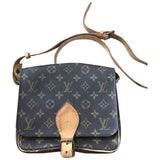 Louis Vuitton cartouchière brown cloth handbag