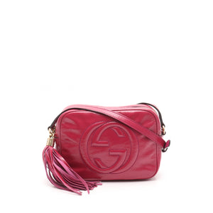 Gucci soho pink patent leather handbag