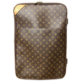 Louis Vuitton pegase brown cloth travel bag