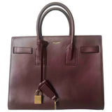 Saint Laurent sac de jour burgundy leather handbag
