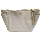 Prada ecru leather handbag