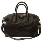 Givenchy antigona black leather handbag