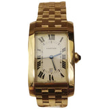 Cartier tank américaine gold yellow gold watch