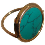 Ginette Ny discs turquoise pink gold rings