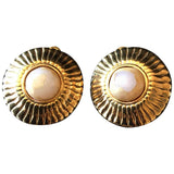 Chanel gold metal earrings
