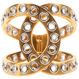 Chanel cc gold metal bracelets