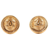 Chanel gold metal earrings