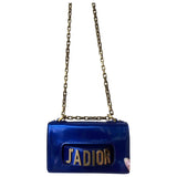 Dior j'adior blue patent leather handbag