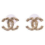 Chanel cc gold gold plated earrings