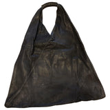 Mm6 black leather handbag