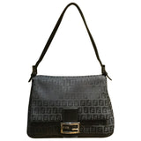 Fendi mamma baguette  black cloth handbag