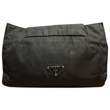 Prada black cloth clutch bag