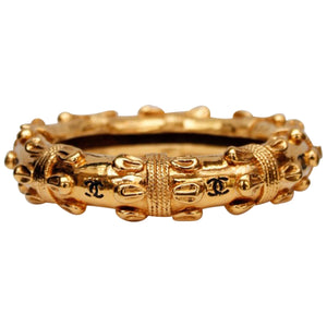 Chanel baroque gold metal bracelets