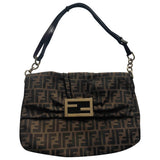 Fendi baguette brown cloth handbag