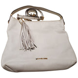 Michael Kors white leather handbag
