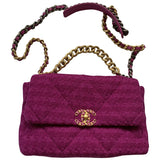 Chanel chanel 19 pink tweed handbag