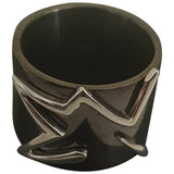 Thierry Mugler anthracite steel rings
